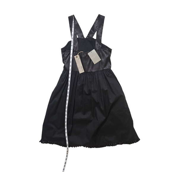 New Anthropologie burlapp swirled rosette black cocktail midi dress size 6 - Picture 10 of 12